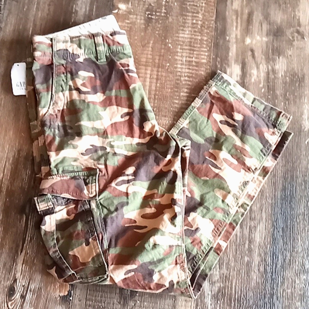 NWT Gap Kids Army Fatigue Cargo pants- size 14